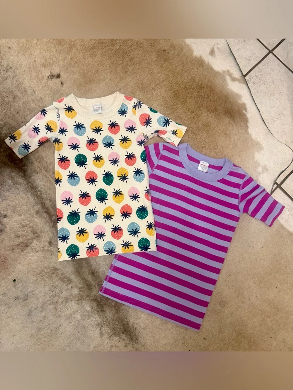 Hanna Andersson Girls Organic Cotton Pajama Tops Bundle — Size 8 + 10 NWOT